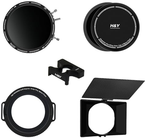 H&Y Filmmaker's Kit Revoring Mark II 58-77mm VND (ND3-1000) Neutral Density Filter & CPL Circular Polarizer + VND Converter + RevoSwift Magnetic Bridge Ring + Magnetic Matte Box + RevoRing Cap