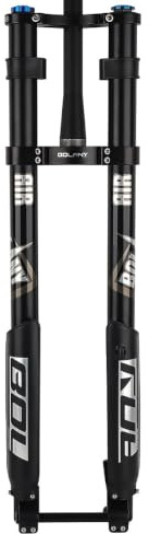 LHHL MTB Federgabel mit Luftfederung 26/27,5/29 Fahrrad Vorderradgabel Steckachse 15x110 mm Federweg 200mm Gerade/Konisches Manuelle sperre Passend Rebound-Einstellung(26,B)