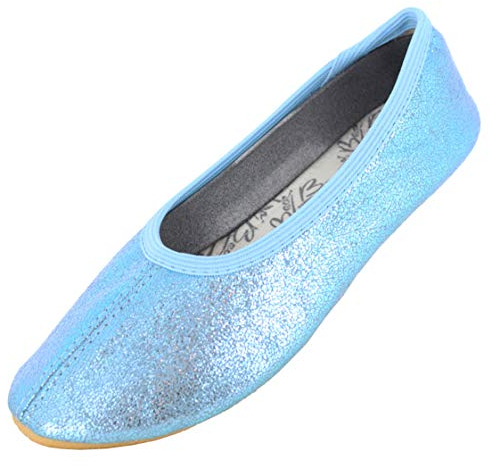 Beck Mädchen Basic Glitzer Gymnastikschuhe, Blau, 29 EU