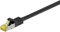 Goobay 92657 RJ45 Câble patch avec Cat 7 rohkabel, double blindage, S Câble FTP jusqu'à 600 MHz sans halogène, cuivre mâle, contacts plaqués or, 20 m, noir
