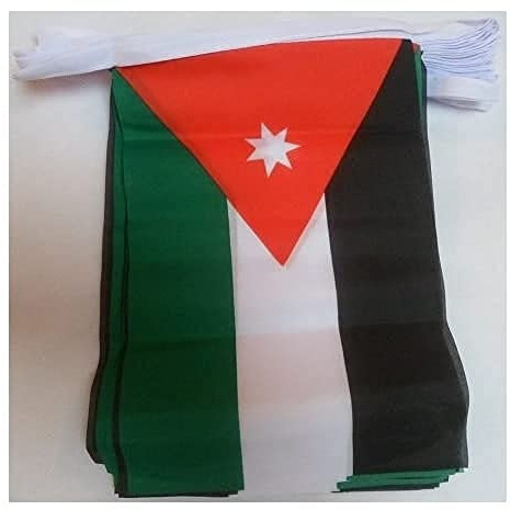 AZ FLAG Jordan Bunting 6 m 20 flags Light Polyester 21x15 cm