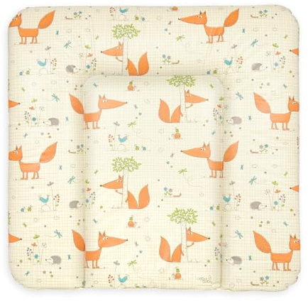 Ceba Baby® Fasciatoio Materassino - Fasciatoio neonato morbido - Cuscino Fasciatoio Lavabile per bambine e bambini - certificato Öko-Tex - impermeabile - Volpe - 70x75 cm
