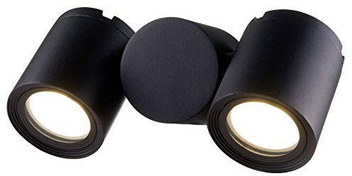 Maytoni Moderne Outdoor Wandleuchte Wall Street 2 xGU10 excl. Schwarz aus Aluminium, Aluminum Energieeffizient 50W für Küche, Schlafzimmer, Wohnzimmer, Esszimmer, Lobby
