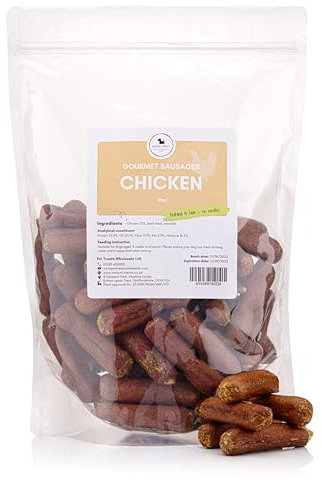Natural Treats Gourmet Sausage Chicken (1kg) Airdried Natural High Protein Grain free Healthy Dog Chew