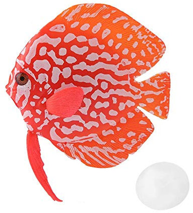 Jadeshay Faux Poisson Ornement décoration d'aquarium Tropical Faux Poisson drôle Lumineux Poisson(Rouge)