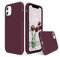 SURPHY Liquid Silicone Case Compatible with iPhone 11 Case, Soft Rubber Full Body Thickening Design Shockproof with Microfiber Cloth Lining 6.1 inch Phone Case for iPhone 11, Plum