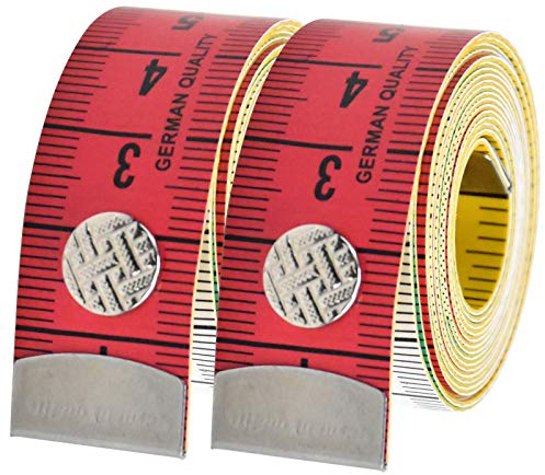 2 Sided Tape Measure for Body Measuring Sewing Tape Measure Dual Sided Body Measurements Ruler Soft Tape Measure for Chest Waist Circumference Sewing Dressmaking Tailors with Snap Button, 60inch/150cm