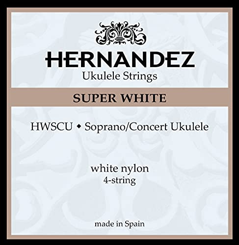 Hernandez »CONCERT/SOPRAN UKULELE SUPER WHITE SET HWSCU - 4-STRING - WHITE NYLON« Saiten für Concert- und Sopran-Ukulele