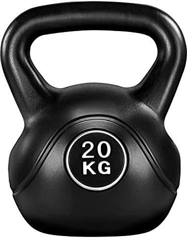 Yaheetech Kettlebell Set HDPE Coated Concrete Kettle Bell Weights Set for Strength Training - Heavy Weight KettleBell for Home Gym Fitness Weight Lifting Bodybuilding,20kg