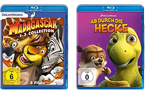 Madagascar 1-3 [Blu-ray] & Ab durch die Hecke [Blu-ray]