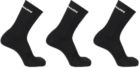 Salomon Flow Crew 3-pack Chaussettes unisexes randonnée marche running course, Excellente tenue, Confort et protection, Amorti