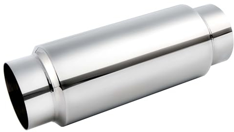 EVIL ENERGY - 4 Stainless Steel Resonator Muffler (4 Inlet/Outlet, 13.7 Length)