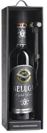 Beluga Gold Line Vodka Montenegro 40% Vol. 0,7l in Giftbox in Lederoptik with Pinsel