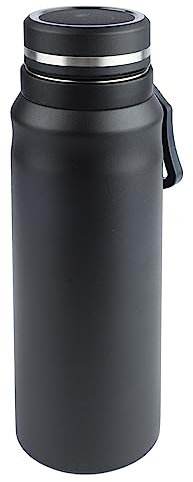 Bottiglia D'acqua Isolata da 1000 Ml, Bottiglia D'acqua Sportiva da Palestra in Acciaio Inossidabile, Bottiglia D'acqua Termica per Esterni, Tazza Dal Design Ergonomico Durevole Portatile per Succhi D