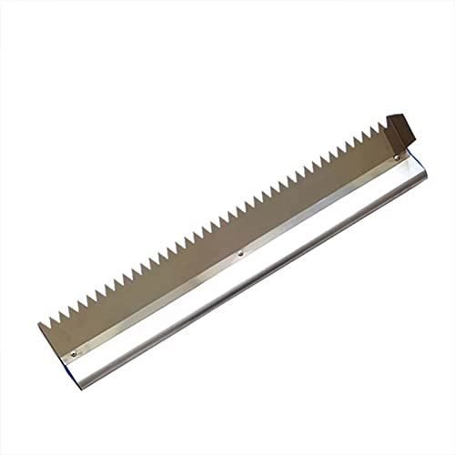 Tlilyy Truelle à plâtrer apportant des dents de boue, œil de 10 mm, 600 mm de long, en acier inoxydable, adhésif / tuile de mortier