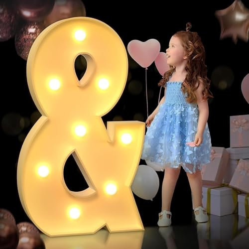 IINCOOY Großer Festzelt-Leuchtbuchstabe, Festzelt-Leuchtbuchstaben, Mosaik-Riesen-Festzeltbuchstaben for Geburtstage, Hochzeiten, Babyjubiläen (Color : +, Size : 100cm)