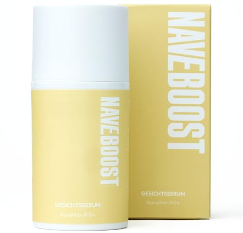 Naveboost Gesichtsserum – Hydratisiert & Bekämpft Mimikfalten – Mit Munapsys™, Pflanzlichem Kollagen & Hyaluronsäure – Anti Falten - Anti Aging Gesichtspflege - Natürlich - Vegan, 50ml