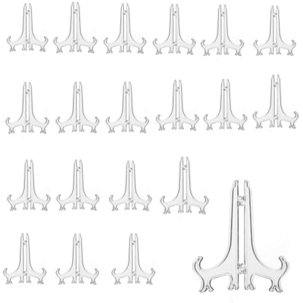 Acrylic 4 pollici supporti per piatti in plastica,20 Chiaro Deselezionare plastica cavalletti o titolari di Stand/Piastra per visualizzare Immagini o Altri Oggetti ai Matrimoni, Decorazione Domestica