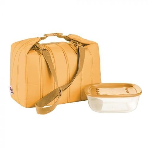 GUZZINI BORSA TERMICA CON CONTENITORE 'HANDY BIO' 'ON THE GO' GIALLO MANGO, BORSE TERMICHE E THERMOS