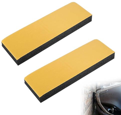 Garagen Wandschutz Wandpolsterung, 2Stück Türkantenschutz Auto, Garagen-Wandschutz Wandpolsterung, Selbstklebender Kantenschutz Schaumstoff, für Garage, Carport und Parkplatz, 30 x 10 x 3 cm, Gelb
