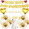 Xietaea Endlich Rente Deko Set - Rruhestand Dekoration für Mann und Frau mit Gold Alles Gute Zum Ruhestand Girlande, Luftballons, Tortendeko, Schärpe für Abschiedsfeier und Renteneintritt Party