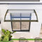 Vordach Haustür Überdachung,Vordach für Eingangstür,UV Beständig Transparent Haustürvordach für Draußen Sonnenschutz Regenschutz,für Garage Fenster Haus Balkon Pavillion (60x120cm/24 x47)