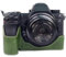 Camera Case Green Oily Leather Protective Half Body Cover Base Case For Nikon Z6III Mirrorless Camera