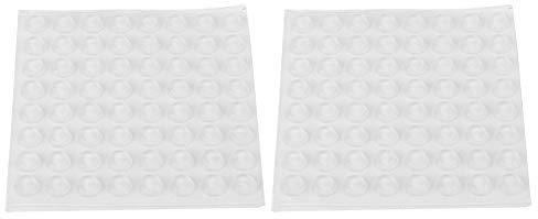 128Pcs Self Adhesive Silicone Pads, Non Slip Silicone Cuttable Furniture Pads Transparent Foot Mat Household Protectors 12x4mm Anti-Scratch Rubber Floor Protectors for Furniture Ap