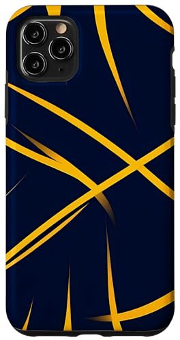 iPhone 11 Pro Max Navy Blue and Yellow Case
