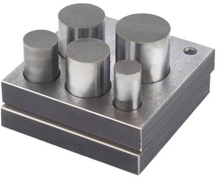 Briaatt Cortador de Disco 5 Piezas con 5 TamañOs de PunzóN Redondo 1/2 Pulgada 5/8 Pulgada 3/4 Pulgada 7/8 Pulgada 1 Pulgada Cortador Disco Circular Redondo para FabricacióN Joyas de Metal
