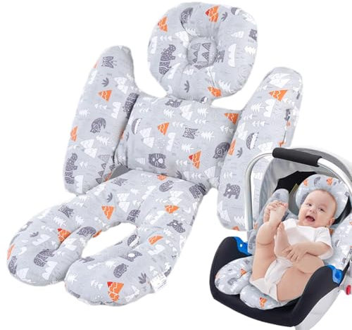 Baby-Autositzkissen für Kinderwagen, Kinderwagen-Baby-Autositzkissen - Kisseneinlage für Kinderwagen,U-förmiges Kissen für Kinderwagen, für Autositze, Babywiegen und Kinderwagen