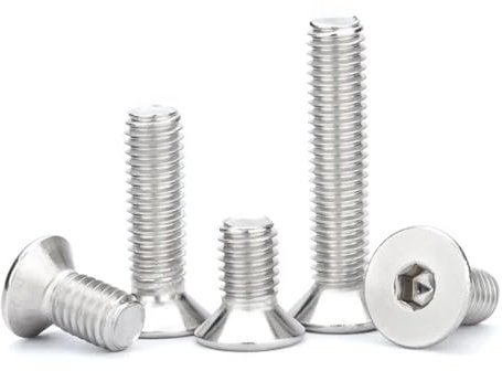 Générique Vis à tête fraisée plate à six pans creux en acier inoxydable UNC 304 A2 2#-56 4#-40 6#-32 8#-32 10#-24 1/4-20 5/16-18(8-32-10pcs,7/8)