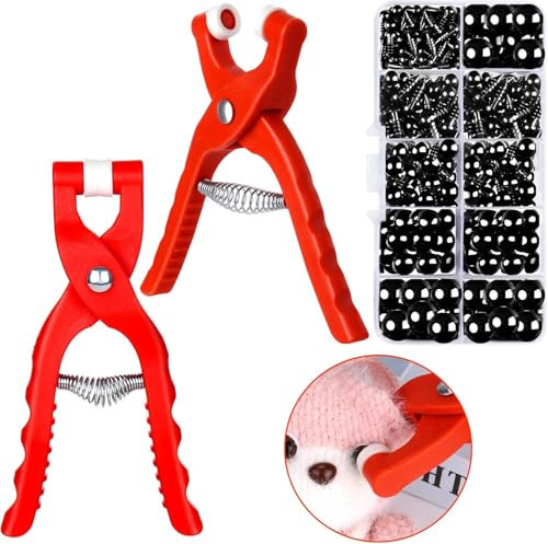 150 Stück Sicherheitsaugen mit Werkzeug zum Häkeln, Praktische safety eyes für Häkeltiere, Amigurumi Augen, Puppenaugen, Kuscheltier Augen & Bastelideen, Knopfaugen, Teddyaugen oder Steckaugen 6-12 mm