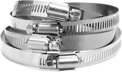 5-Pack 8mm-700mm Pipe Clamps Heavy Duty Stainless Steel Hose Clamps Car Fuel Hose Clamps(300-400mm)