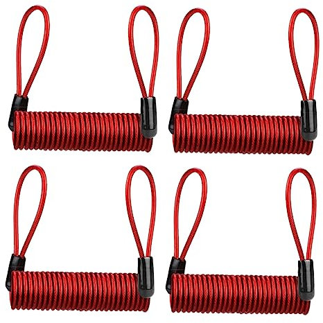 BESPORTBLE 4pezzi Per Lock Allerta Per Scooter Resistente e Flessibile Trasparente Accessori Sicurezza Per Cicli e Veicoli