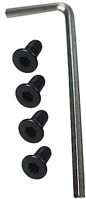 Kisangel Vis De Guidon De Scooter ÉLectrique en Acier Inoxydable avec Clé Hexagonale - Lot De 4 Vis De Fourche pour Remplacement des Accessoires De Scooter