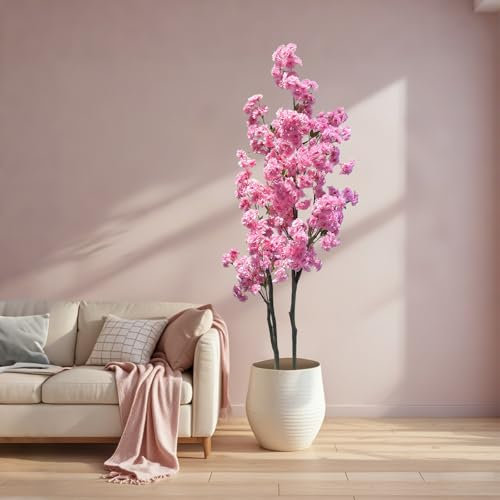 Albero di ciliegio artificiale, 1,8 m, artificiale giapponese, fiori di ciliegio finti, albero artificiale, fiori di ciliegio, per casa, matrimonio, feste, giardino, ufficio