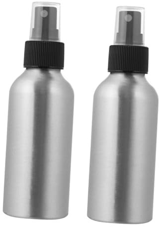 VALICLUD 2pièces Spray Bouteille Aluminium Vaporisateur Pulvérisation Fine Rechargeable Pour Cosmétique Plantes Jardinage Voyage Avec Pompe Détachable Et Bouchon Anti-fuite Noir