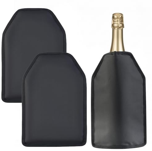 Weinkühler-Hülle, Weinflaschen-Gel-Kühlerhülle, Gefrierschrank, langlebig, hält Wein kühl und kühlt Hülse für Prosecco, Champagner, Bier, Weinflaschen