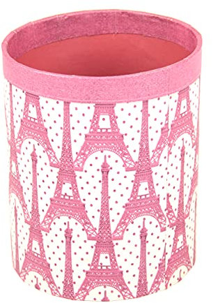 Clairefontaine 83187C - Un Pot à Crayons/Stylos/Pinceaux Multifonctions Rond en Carton motifs Paris/Tour Eiffel 9x11 cm - Collection Les Cakes de Bertrand