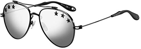 Givenchy Unisex-Erwachsene GV 7057/STARS DC 807 Sonnenbrille, Schwarz (Black/Silver), 58
