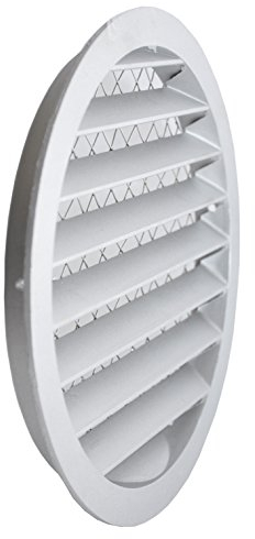 Rejilla de ventilación de aluminio, rejilla de escape, rejilla redonda con mosquitera Rejilla de aluminio.