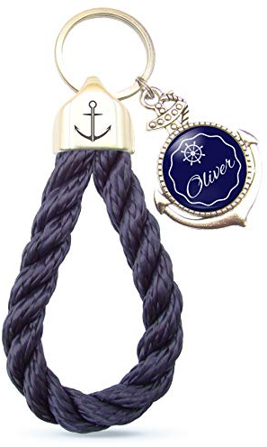 MeLifestyle Schlüsselanhänger aus Segelseil Paracord für die Arbeit Auto Haus und Privat Atlantic Sea Dark Blue
