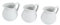 Ceramic Set of 3 Creamer Jug White Milk Jug Mini Traditional Bellied Cream Pourer Serving Churn Jug Individual Sauce Gravy Custard Pouring Jug