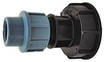 SUPERTOOL Adaptador de tanque IBC S60X6 adaptador de manguera de tanque de agua, ajuste para tanque de agua IBC, salida recta de 32 mm