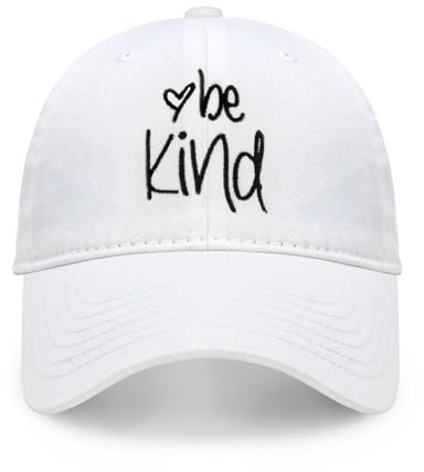 CHOK.LIDS Be Kind Trendige Baseballkappe für Damen Unisex modisch Baumwolle Polo-Stil Spaß inspirierender Spruch saisonale