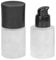 2Pcs 30ml/1oz Upscale Empty Frosted Glass Pump Bottle Liquid Foundation Container Dispenser Makeup Cosmetic Storage Vials Jar Pot for Travel Lotion Essential Oil Emulsion Sample Bottle