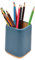 Hoshen 1 pot à crayons créatif de bureau, baril de papeterie d'étudiant, boîte d'organisation de papeterie de bureau, porte-stylo, bleu