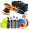 Poliermaschinen Set: ADBL D09125 Exzenter Poliermaschine + Koch Chemie Politur Set + Royal Pads Premium Polierpads + Dr. Wack Versiegelung für Lack- & Scheiben + Zubehör | 12-teilig