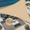 Sunnylaxx 4x4x5.65m Impermeable Toldo Vela de Sombra, Triangular Arena Toldos Exterior Terraza Protección Rayos UV para Exteriores, Pergola, Jardín,Terrazas